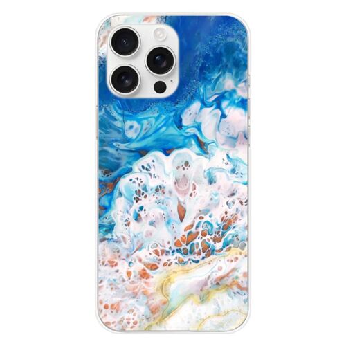Coque En Silicone - Compatible Apple Iphone 16 Pro Max - Design Marbre Ocean