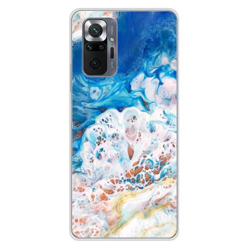 Coque En Silicone - Compatible Xiaomi Redmi Note 10 Pro - Design Marbre Ocean