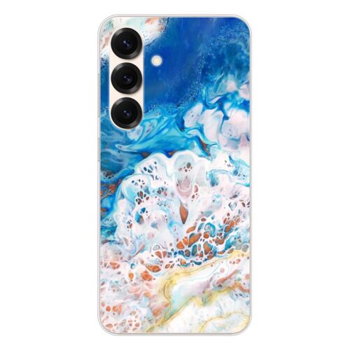 Coque En Silicone - Compatible Samsung Galaxy S25 - Design Marbre Ocean