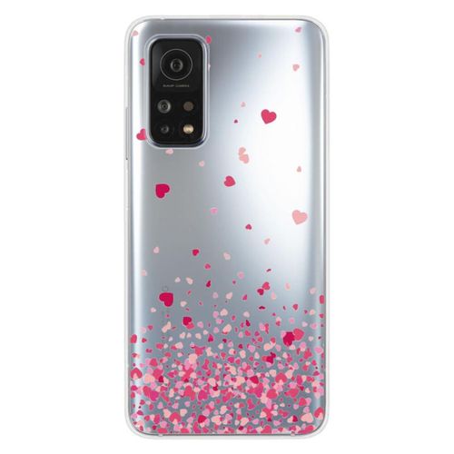 Coque En Silicone - Compatible Xiaomi Mi 10t, Xiaomi Mi 10t Pro - Design Confettis De Coeurs Rose