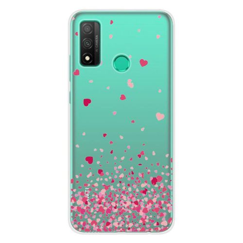Coque En Silicone - Compatible Huawei P Smart 2020 - Design Confettis De Coeurs Rose