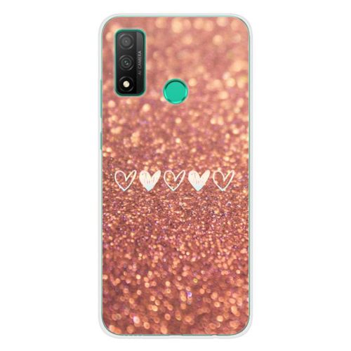 Coque En Silicone - Compatible Huawei P Smart 2020 - Design Paillettes Coeur