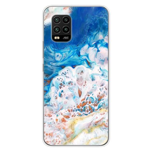 Coque En Silicone - Compatible Xiaomi Mi 10 Lite - Design Marbre Ocean