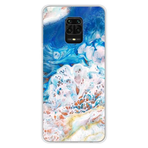 Coque En Silicone - Compatible Xiaomi Redmi Note 9 Pro - Design Marbre Ocean