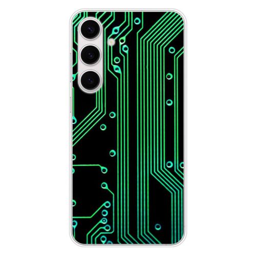 Coque En Silicone - Compatible Samsung Galaxy S24 Plus, Samsung Galaxy S25 Plus - Design Texture Circuit Geek