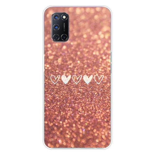 Coque En Silicone - Compatible Oppo A52, Oppo A72 - Design Paillettes Coeur