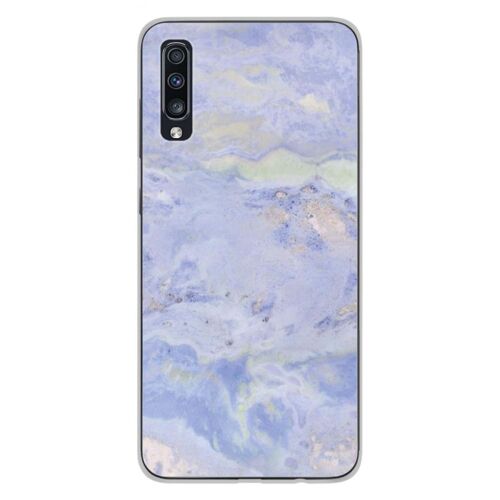 Coque En Silicone - Compatible Samsung Galaxy A50, Samsung Galaxy A50s - Design Marbre Bleu