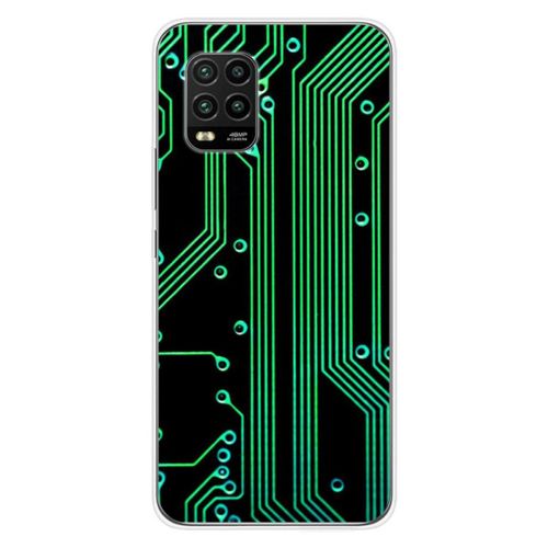 Coque En Silicone - Compatible Xiaomi Mi 10 Lite - Design Texture Circuit Geek