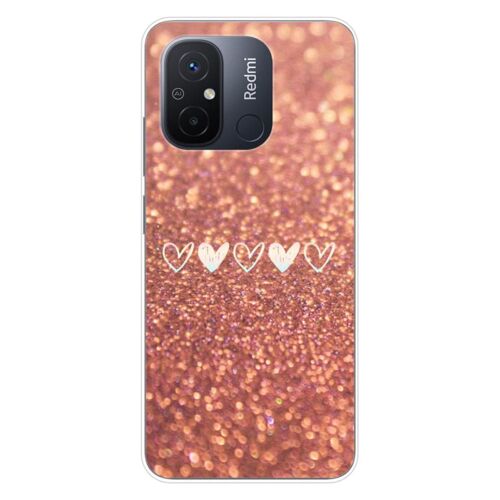 Coque En Silicone - Compatible Xiaomi Redmi 12c, Xiaomi Redmi 11a - Design Paillettes Coeur