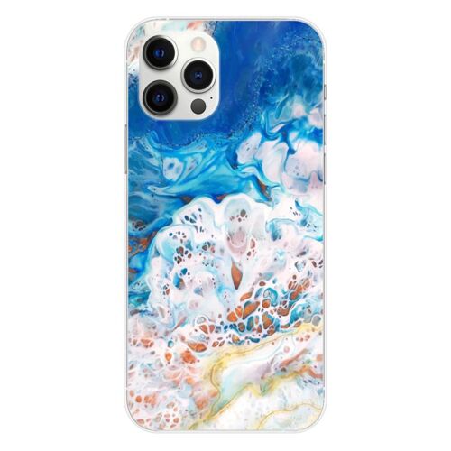 Coque En Silicone - Compatible Apple Iphone 12 Pro Max - Design Marbre Ocean