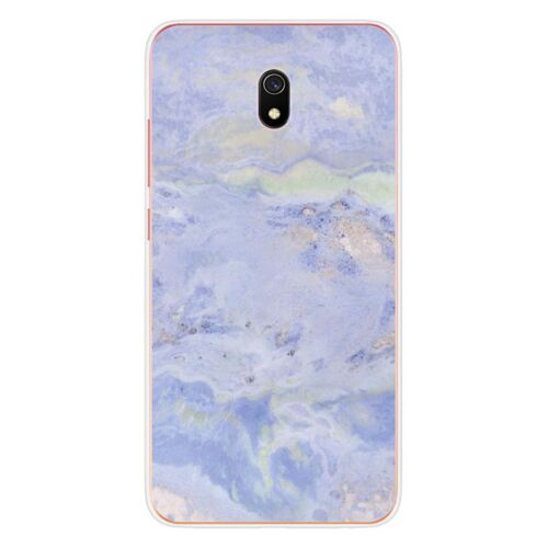 Coque En Silicone - Compatible Xiaomi Redmi 8a - Design Marbre Bleu