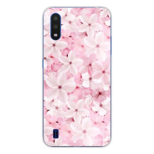Coque En Silicone - Compatible Samsung Galaxy A01 - Design Sakura