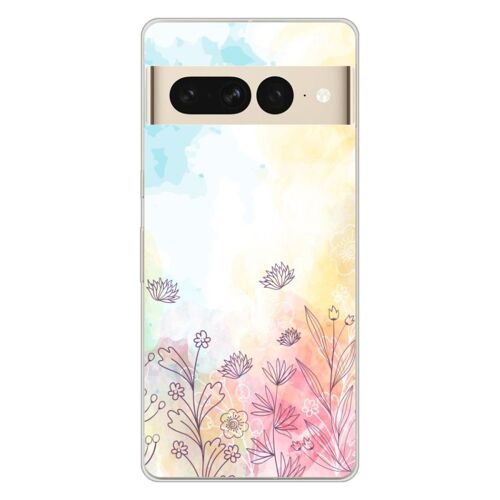 Coque En Silicone - Compatible Google Pixel 7 Pro - Design Watercolor Flowers