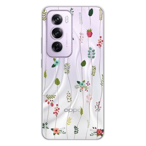 Coque En Silicone - Compatible Oppo Reno 12 Pro - Design Montee De Fleurs