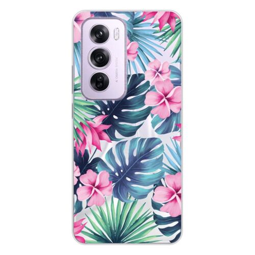 Coque En Silicone - Compatible Oppo Reno 12 Pro - Design Tropical Aquarelle