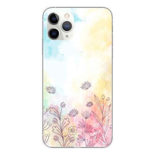 Coque En Silicone - Compatible Apple Iphone 11 Pro - Design Watercolor Flowers