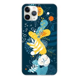 Coque En Silicone - Compatible Apple Iphone 11 Pro - Design Sea Flowers