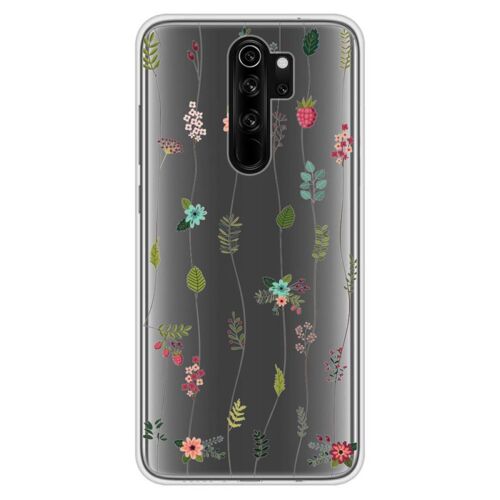 Coque En Silicone - Compatible Xiaomi Redmi Note 8 Pro - Design Montee De Fleurs
