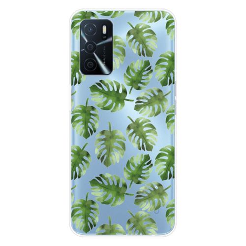 Coque En Silicone - Compatible Oppo A16 - Design Feuilles De Monstera