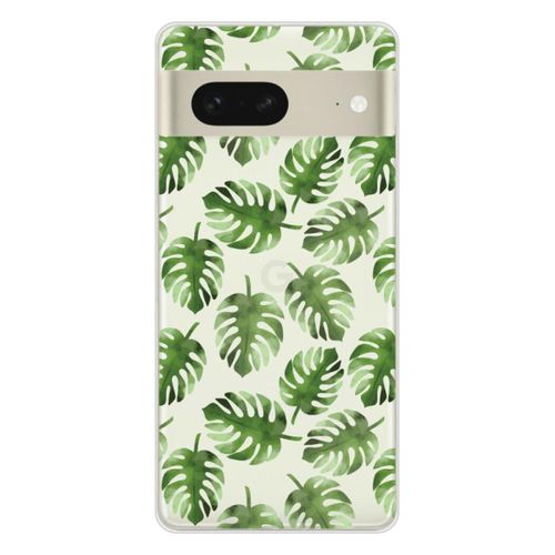 Coque En Silicone - Compatible Google Pixel 7 - Design Feuilles De Monstera
