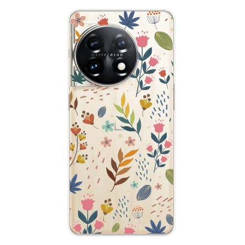 Coque En Silicone - Compatible Oneplus 11 5g - Design Fleurs Colorees