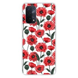 Coque En Silicone - Compatible Oppo A74 5g - Design Fleurs De Pavot
