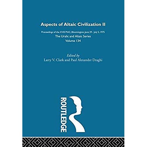 Aspects Of Altaic Civilization Ii