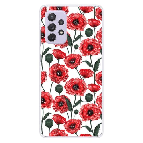 Coque En Silicone - Compatible Samsung Galaxy A72 5g - Design Fleurs De Pavot