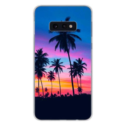 Coque En Silicone - Compatible Samsung Galaxy S10e - Design Palmiers Colores