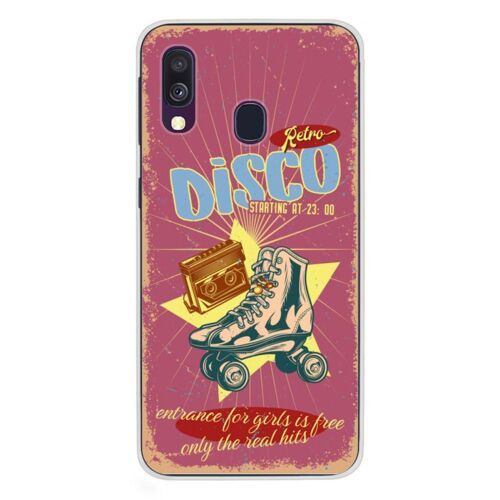 Coque En Silicone - Compatible Samsung Galaxy A40 - Design Retro Disco