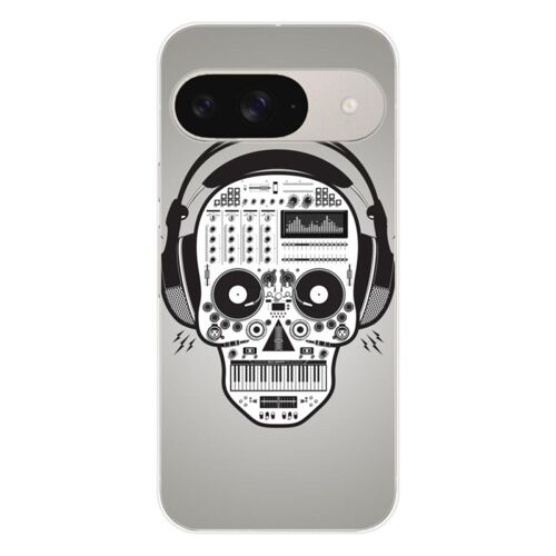 Coque En Silicone - Compatible Google Pixel 9 - Design Skull Music