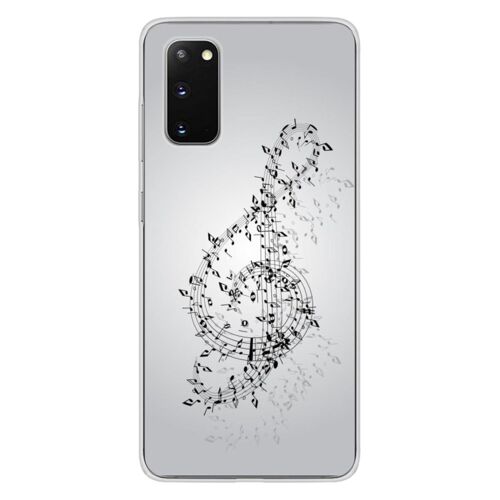 Coque En Silicone - Compatible Samsung Galaxy S20 - Design Valse Des Notes