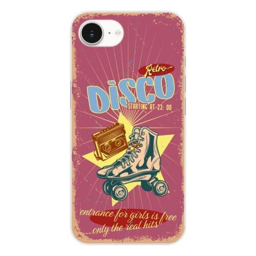 Coque en silicone - Compatible Apple iPhone 16e - design retro disco