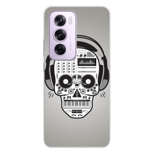 Coque En Silicone - Compatible Oppo Reno 12 Pro - Design Skull Music