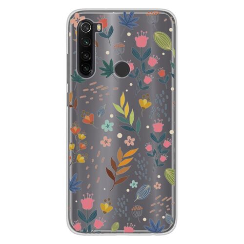 Coque En Silicone - Compatible Xiaomi Redmi Note 8 - Design Fleurs Colorees