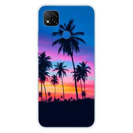 Coque En Silicone - Compatible Xiaomi Redmi 9c - Design Palmiers Colores