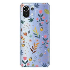 Coque En Silicone - Compatible Xiaomi Mi 11 - Design Fleurs Colorees