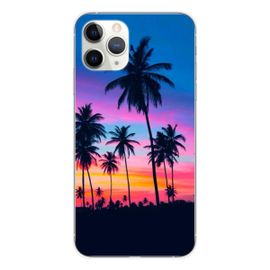 Coque En Silicone - Compatible Apple Iphone 11 Pro - Design Palmiers Colores