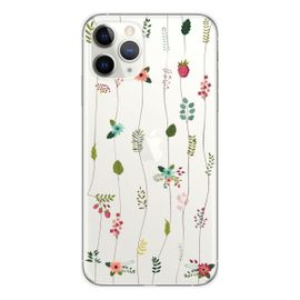 Coque En Silicone - Compatible Apple Iphone 11 Pro - Design Montee De Fleurs