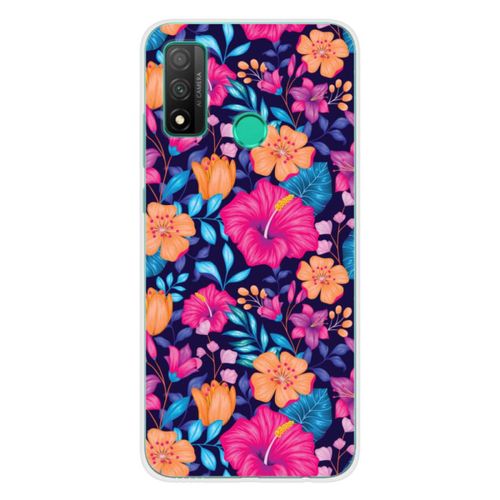 Coque En Silicone - Compatible Huawei P Smart 2020 - Design Fleurs Exotiques
