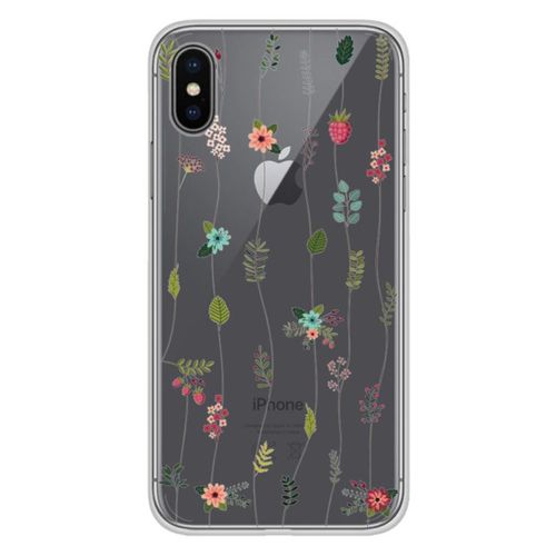 Coque En Silicone - Compatible Apple Iphone X, Apple Iphone Xs - Design Montee De Fleurs