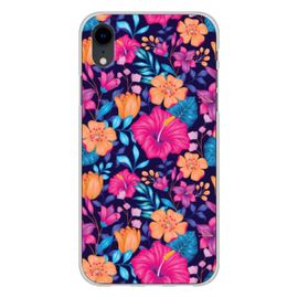 Coque En Silicone - Compatible Apple Iphone Xr - Design Fleurs Exotiques