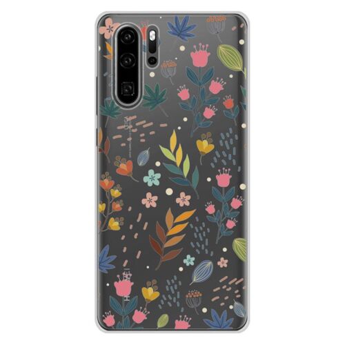 Coque En Silicone - Compatible Huawei P30 Pro - Design Fleurs Colorees