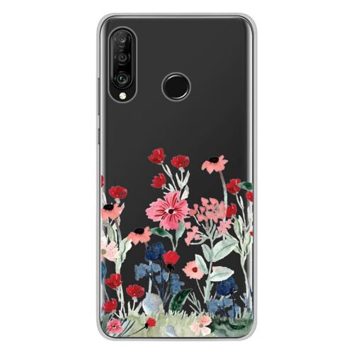Coque En Silicone - Compatible Huawei P30 Lite - Design Printemps En Fleurs