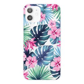 Coque En Silicone - Compatible Apple Iphone 12 - Design Tropical Aquarelle