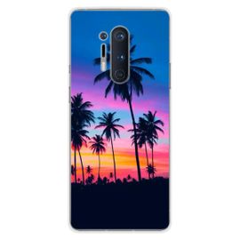 Coque En Silicone - Compatible Oneplus 8 Pro - Design Palmiers Colores
