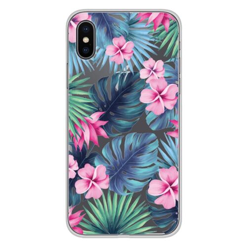 Coque En Silicone - Compatible Apple Iphone X, Apple Iphone Xs - Design Tropical Aquarelle