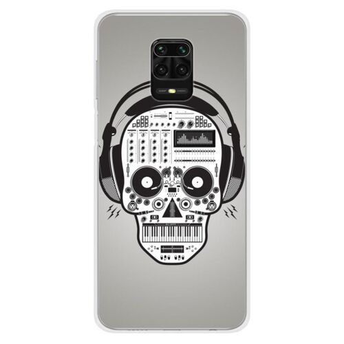 Coque En Silicone - Compatible Xiaomi Redmi Note 9s - Design Skull Music