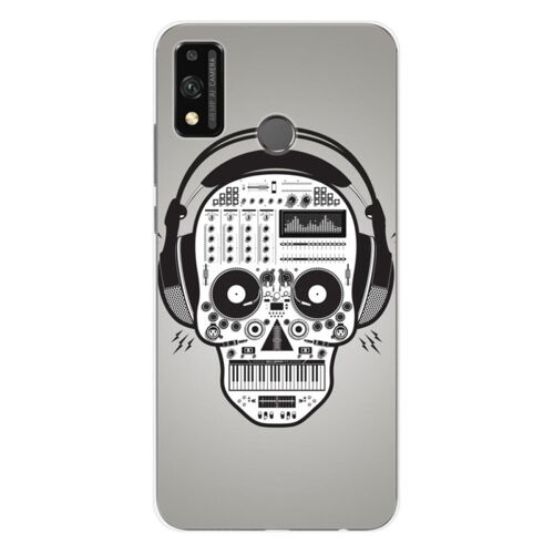 Coque En Silicone - Compatible Huawei Honor 9x Lite - Design Skull Music