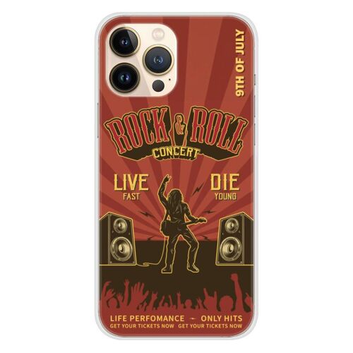 Coque En Silicone - Compatible Apple Iphone 13 Pro Max - Design Rock And Roll